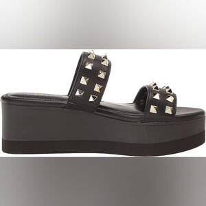 MADDEN GIRL Black Studded Platform Sandals